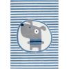 SAFAVIEH Carousel Kids Collection Accent Rug – 3’3″ x 5’3″, Navy & Ivory, Stripe Design, Non-Shedding & Easy Care, Ideal for High Traffic Areas for Boys & Girls in Playroom, Nursery, Bedroom (CRK126N)(Ivory/Blue)