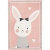 SAFAVIEH Carousel Kids Collection Accent Rug – 3’3″ x 5’3″, Pink & Ivory, Bunny Design, Non-Shedding & Easy Care, Ideal for High Traffic Areas for Boys & Girls in Playroom, Nursery, Bedroom (CRK166P)(Pink/Ivory)