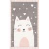 SAFAVIEH Carousel Kids Collection Accent Rug – 4′ x 6′, Pink & Grey, Cat Design, Non-Shedding & Easy Care, Ideal for High Traffic Areas for Boys & Girls in Playroom, Nursery, Bedroom (CRK134P)(Pink/Grey)