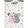 SAFAVIEH Carousel Kids Collection Accent Rug – 4′ x 6′, Pink & White, Koala Design, Non-Shedding & Easy Care, Ideal for High Traffic Areas for Boys & Girls in Playroom, Nursery, Bedroom (CRK195U)(Ivory/Pink)