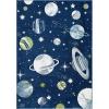 SAFAVIEH Carousel Kids Collection Area Rug – 5’3″ x 7’6″, Grey & Lavender, Non-Shedding & Easy Care, Ideal for High Traffic Areas for Boys & Girls in Playroom, Nursery, Bedroom (CRK103F)(Navy/Ivory)