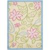 SAFAVIEH Kids Collection Accent Rug – 3′ x 5′, Ivory & Blue, Handmade Floral Wool, Ideal for High Traffic Areas in Entryway, Living Room, Bedroom (SFK362A)(Ivory/Blue)