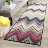 SAFAVIEH Monaco Collection Accent Rug – 4′ x 5’7″, Multi, Boho Chevron Design, Non-Shedding & Easy Care, Ideal for High Traffic Areas in Entryway, Living Room, Bedroom (MNC234F)(Multi Color)