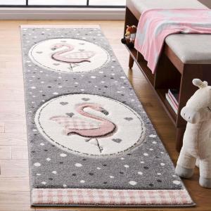 SAFAVIEH Carousel Kids Collection Accent Rug – 3’3″ x 5’3″, Pink & Ivory, Non-Shedding & Easy Care, Ideal for High Traffic Areas for Boys & Girls in Playroom, Nursery, Bedroom (CRK154P)(Pink/Ivory)