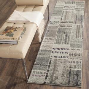 SAFAVIEH Monaco Collection Area Rug – 5’1″ x 7’7″, Multi, Modern Patchwork Distressed Design, Non-Shedding & Easy Care, Ideal for High Traffic Areas in Living Room, Bedroom (MNC215F)(Grey/Multi)