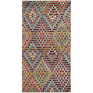 SAFAVIEH Monaco Collection Area Rug – 5’1″ x 7’7″, Multi & Beige, Boho Diamond Design, Non-Shedding & Easy Care, Ideal for High Traffic Areas in Living Room, Bedroom (MNC204F)(Multi/Beige)