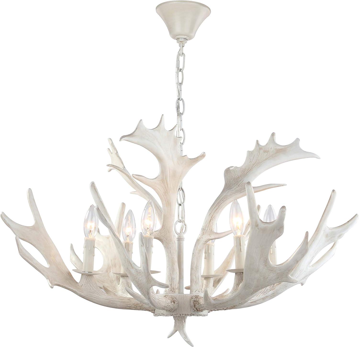 image:imageSafavieh Lighting Collection Birch 30 Antler White Chandelier