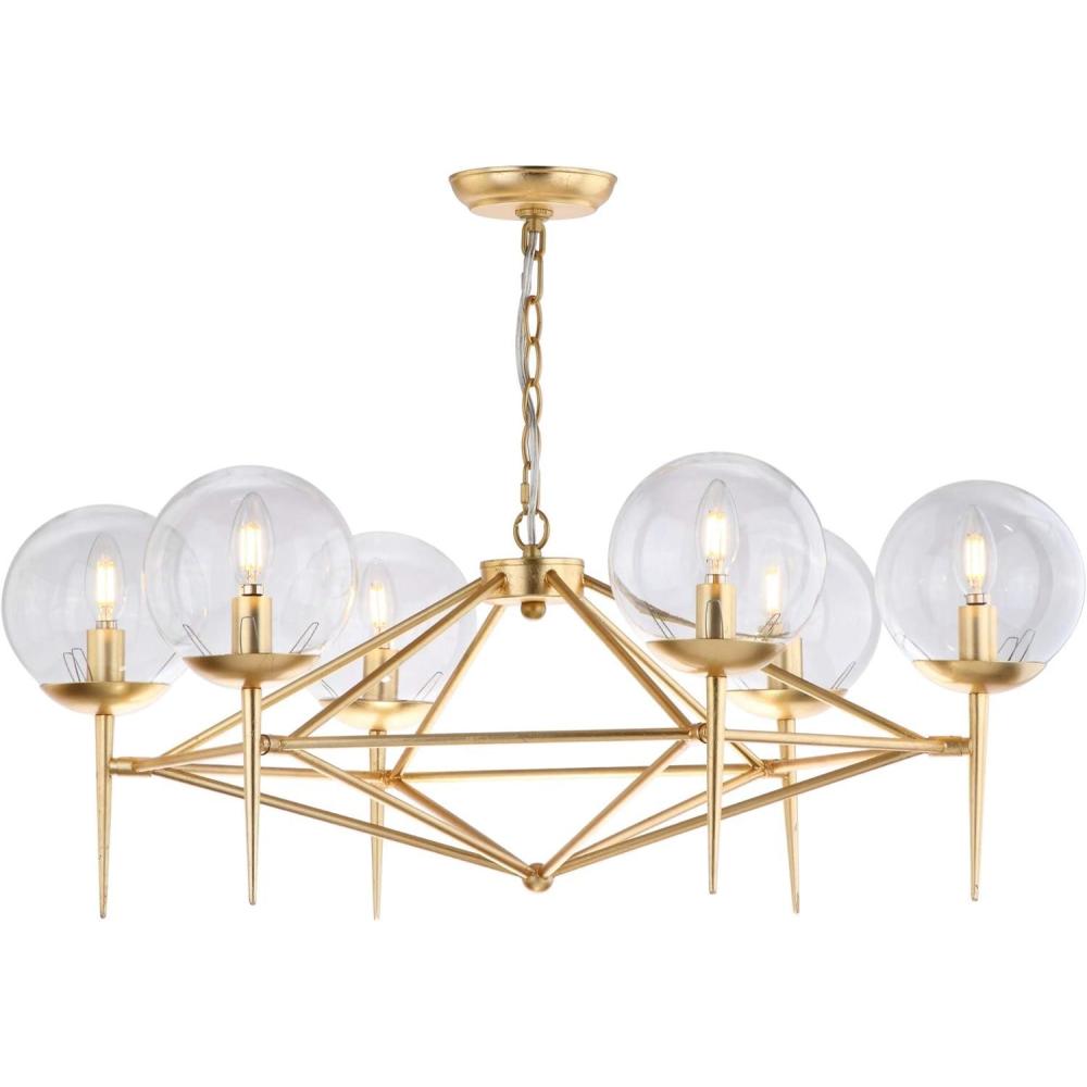 image:imageSAFAVIEH Lighting Collection Greyor Chandelier Gold