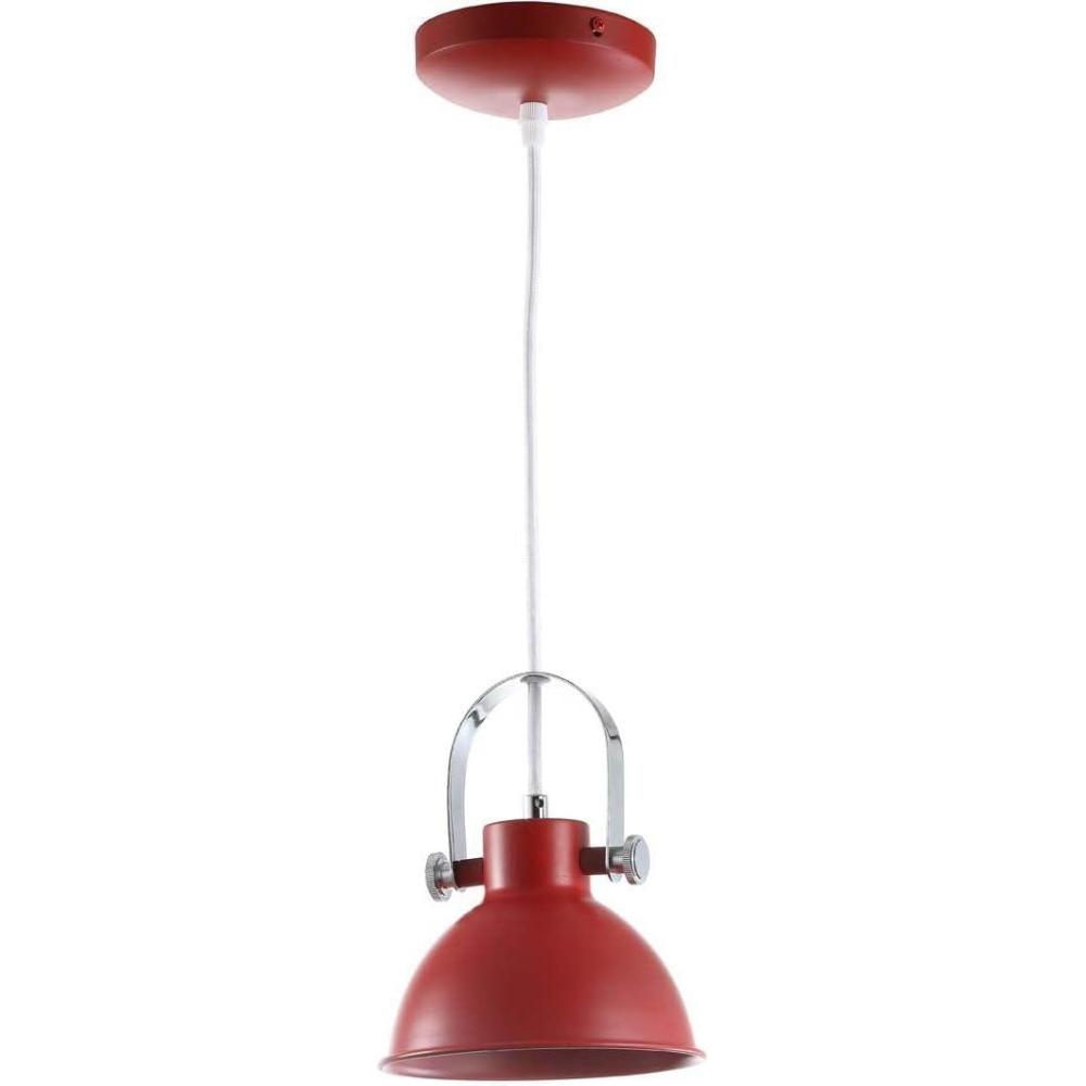 image:imageSAFAVIEH PND4034C Lighting Collection Rove Modern Adjustable 82inch Drop Grey Pendant 10 HRed