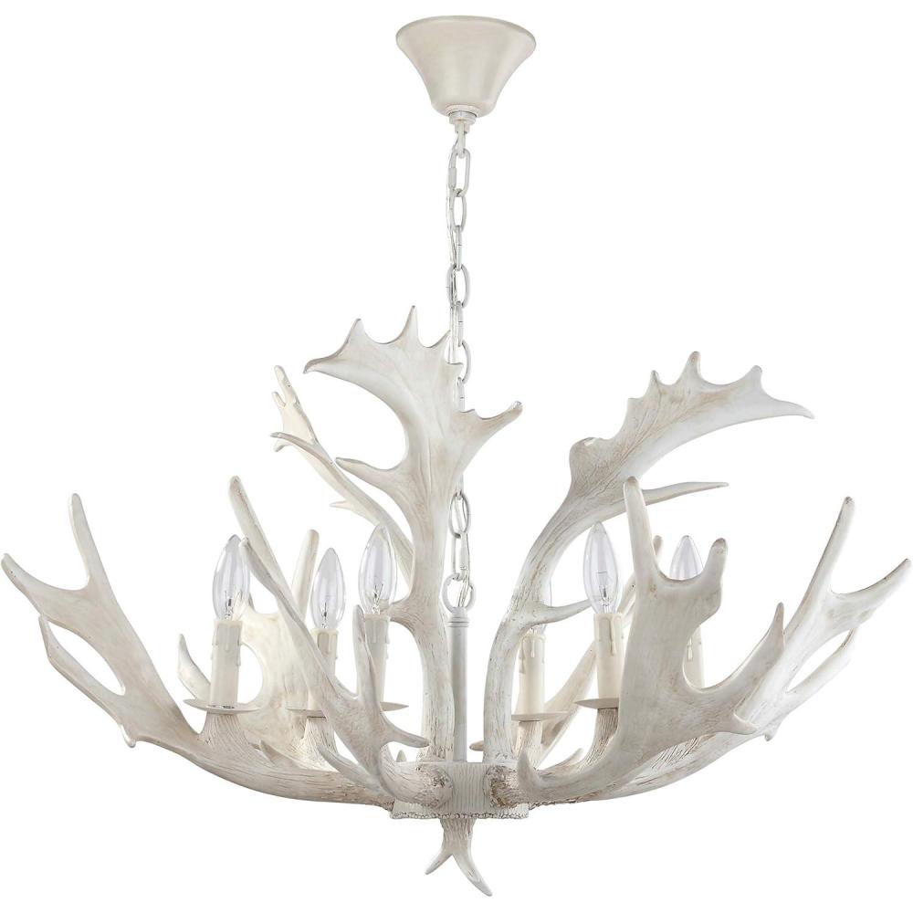 image:imageSafavieh Lighting Collection Birch 30 Antler White Chandelier