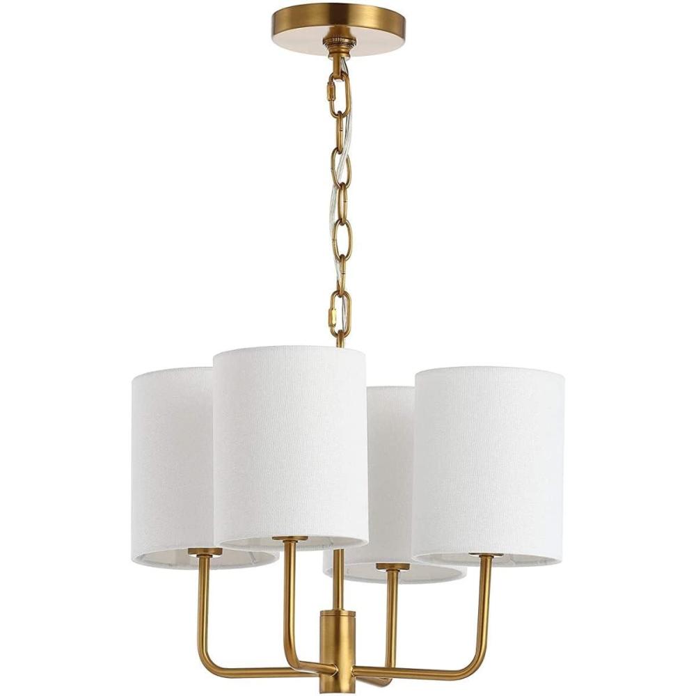 image:imageSafavieh Lighting Elias 4Light Adjustable Brass Gold Chandelier LED Bulbs Included