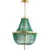 Disney Lighting by Safavieh 3-Light Adjustable Gold and Green Prince Pendant Chandelier (LED Bulbs Included)