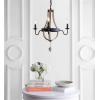 SAFAVIEH CHA4014A Kamari 3-Light Adjustable Black and Brown Wooden Finish (LED Bulbs Included) Chandelier