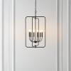 SAFAVIEH Lighting Collection Alto Modern Farmhouse Black 6-Light Adjustable Pendant Chandelier Hanging Light Fixture, Ideal for Dining Room, Kitchen Island, Foyer, Entryway (LED Bulbs Included)