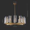 SAFAVIEH Lighting Collection Benicio Art Deco 29-inch Diameter Adjustable Hanging Chandelier Light Fixture (LED Bulbs Included)