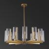 SAFAVIEH Lighting Collection Benicio Art Deco 29-inch Diameter Adjustable Hanging Chandelier Light Fixture (LED Bulbs Included)