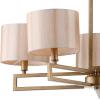 SAFAVIEH Lighting Collection Catena Rustic Farmhouse Antique Gold 25-inch Diameter 5-light Adjustable Hanging Chandelier Light Fixture (LED Bulbs Included)