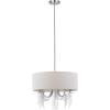 SAFAVIEH Lighting Collection Cotillion Modern Shabby Chic Farmhouse Glam Chrome/ Crystal 22-inch Diameter Adjustable Hanging Pendant Light Fixture (LED Bulbs Included)