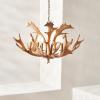 SAFAVIEH Lighting Collection Dresden Rustic Farmhouse Brown Antler Chandelier