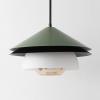 SAFAVIEH Lighting Collection Jalen Green Glass/Metal Hanging Light Fixture Pendant (LED Bulb Included)