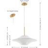 SAFAVIEH Lighting Collection Lanai White/Brass Fabric/Metal Hanging Light Fixture Pendant (LED Bulb Included)
