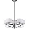 SAFAVIEH Lighting Collection Lenora Modern Chrome 25-inch Diameter 5-light Hanging Chandelier Light Fixture (LED Bulbs Included)