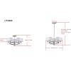 SAFAVIEH Lighting Collection Lenora Modern Chrome 25-inch Diameter 5-light Hanging Chandelier Light Fixture (LED Bulbs Included)