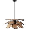 SAFAVIEH Lighting Collection Luana 3-Light Brown & Natural Rattan Adjustable Pendant Hanging Light Fixture (LED Bulb Included)(Brown/Natural)