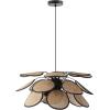 SAFAVIEH Lighting Collection Luana 3-Light Brown & Natural Rattan Adjustable Pendant Hanging Light Fixture (LED Bulb Included)(Brown/Natural)