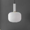 SAFAVIEH Lighting Collection Naois White/Black Adjustable Pendant Hanging Light Fixture, Ideal for Dining Room, Kitchen Island, Entryway (LED Bulb Included)