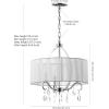 SAFAVIEH Lighting Collection New Vienna Modern Shabby Chic Farmhouse Glam White Shade/ Chrome 18-inch Diameter 3-light Adjustable Hanging Chandelier Light Fixture (LED Bulbs Included)(White / Chrome)