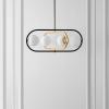 SAFAVIEH Lighting Collection Urbana Black/Brass Gold 4-Light Adjustable Pendant Chandelier Hanging Light Fixture, Ideal for Dining Room, Kitchen Island, Entryway (LED Bulbs Included)
