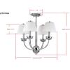 SAFAVIEH Lighting Collection Yardley Chrome 19-inch Diameter 4-light Adjustable Hanging Chandelier Light Fixture (LED Bulbs Included)