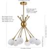 SAFAVIEH PND4002A Collection Justine 6 22″ Adjustable Pendant Light, Brass Gold
