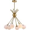 SAFAVIEH PND4002A Collection Justine 6 22″ Adjustable Pendant Light, Brass Gold