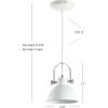 SAFAVIEH PND4034C Lighting Collection Rove Modern Adjustable 82-inch Drop Grey Pendant, 10′ H(White)