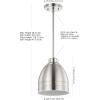 SAFAVIEH PND4043A Lighting Riley Adjustable Nickel (LED Bulb Included) Pendant