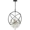 SAFAVIEH PND4101A Sabina 4-Light Nickel Brass and Black Adjustable Chandelier (LED Bulbs Included) Pendant