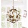 Safavieh Lighting Collection Austen Cage Gold Leaf Chandelier
