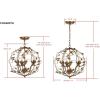 Safavieh Lighting Collection Austen Cage Gold Leaf Chandelier