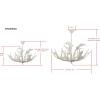 Safavieh Lighting Collection Birch 30″ Antler White Chandelier