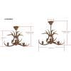 Safavieh Lighting Collection Makani 21.5″ Antler Brown Chandelier