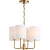 Safavieh Lighting Elias 4-Light Adjustable Brass Gold Chandelier (LED Bulbs Included)