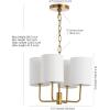 Safavieh Lighting Elias 4-Light Adjustable Brass Gold Chandelier (LED Bulbs Included)