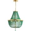Disney Lighting by Safavieh 3-Light Adjustable Gold and Green Prince Pendant Chandelier (LED Bulbs Included)