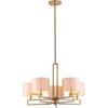 SAFAVIEH Lighting Collection Catena Rustic Farmhouse Antique Gold 25-inch Diameter 5-light Adjustable Hanging Chandelier Light Fixture (LED Bulbs Included)