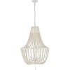 SAFAVIEH Lighting Collection Elanie Boho Coastal Cream Beaded 5-Light 22-inch Pendant Chandelier(Cream)