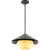 SAFAVIEH Lighting Collection Jalen Green Glass/Metal Hanging Light Fixture Pendant (LED Bulb Included)