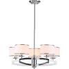 SAFAVIEH Lighting Collection Lenora Modern Chrome 25-inch Diameter 5-light Hanging Chandelier Light Fixture (LED Bulbs Included)