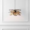 SAFAVIEH Lighting Collection Luana 3-Light Brown & Natural Rattan Adjustable Pendant Hanging Light Fixture (LED Bulb Included)(Brown/Natural)